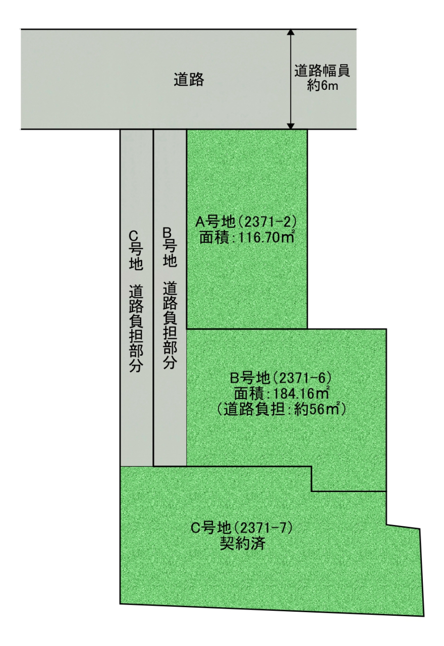 【区画図】東香里元町　1区画契約済